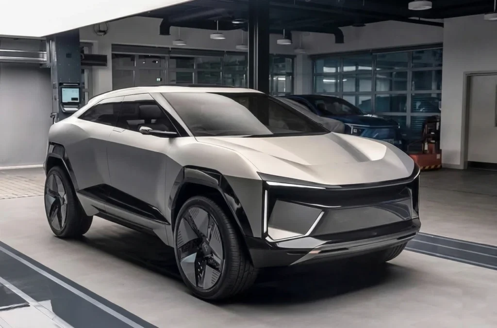 Mahindra BE.05 sharp and futuristic electric SUV coupe exterior